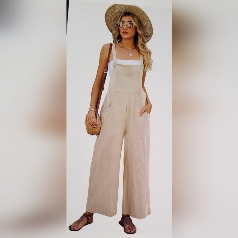 Pantalon jumpsuit wide leg casual romper with pockets